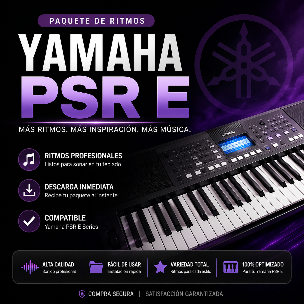 +150 Ritmos YAMAHA PSR-E